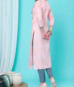 Pink Embroidered Kurta Set