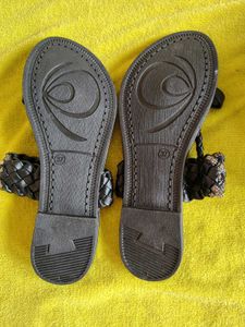 Combo Of 2 Flats Sandals And One Sling Bag