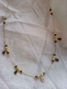 Black Polky Invisible Chain