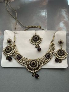 Elegant Necklace, Earring, and Headpiece Set
