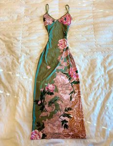 Floral Printed Georgette Maxi Dress