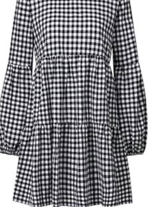 Black And White Check Dress 🔥