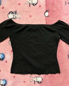 Black Off Shoulder Top