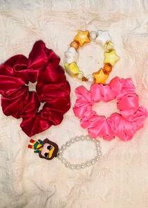Bracelet And Scrunchies Combo