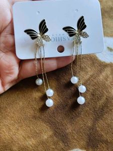 Butterfly Pearl Earrings
