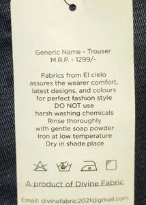 Men&#39;s Black Formal Pants fabric