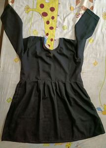 Black Kurti With Red Dhoti Pajama