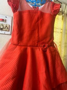 A Red Long Frock