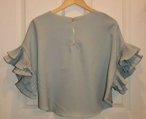 Shein Pleated Ruffle Top