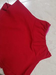 Sleeveless Red Tube Top