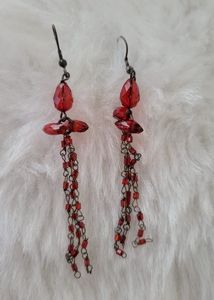 Vintage Red Beaded Jewelry Set
