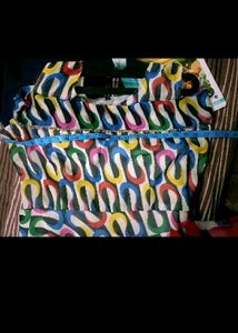 Beautiful Multicolour One Piece Gown In Xl Size