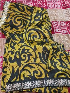 Jaipuri Print Silk Saree Blouse