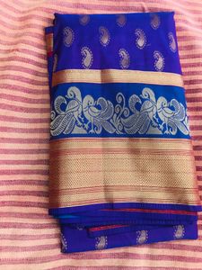 Banaras silk saree with unstitched blouse
