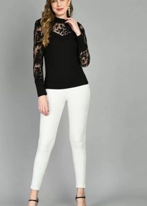 Elegant Black Floral Top