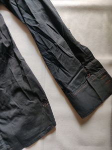 Black Cheetah Formal Top