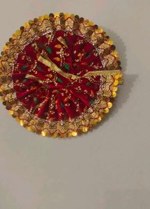 Red &amp; Gold Embroidered Dress