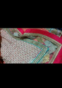 Beautiful Coral Georgette Saree