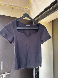 Zudio Crop Top Sweetheart Neck