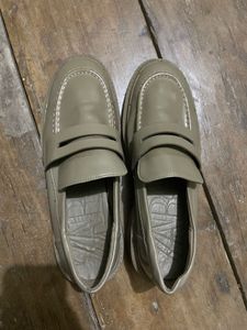 Zara pu leather loafers
