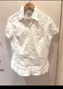 White Button-Down Top