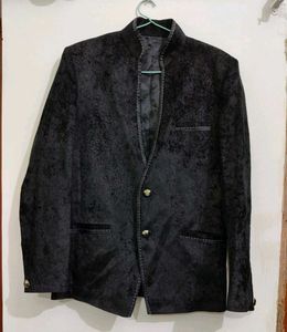 Stylish Black Velvet Coat