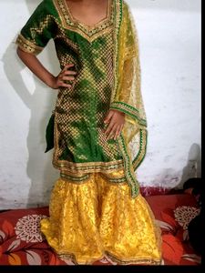 Haldi/ Sachak/Festivals Special Yellow Sharara Set