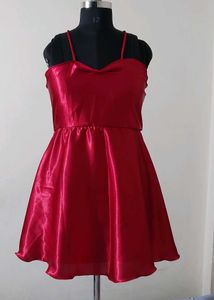 Red Satin Frock