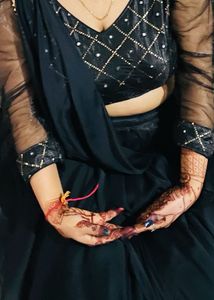 Elegant Black Lehnga Choli Nd Duppata