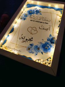 Beautiful couple Pearl frame.... Calligraphy....