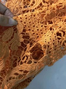 Orange Knitted Beach Vibes Tops