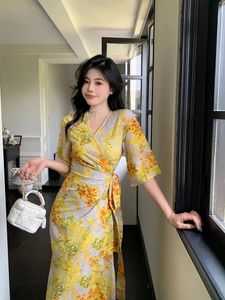 Floral Print Summer Wrap Dress