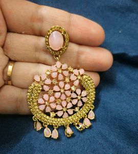 Pink Stone Earings 🩷🌷