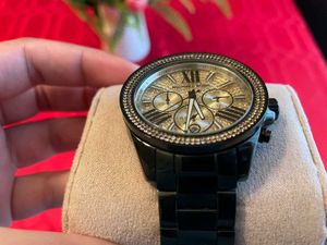 Michael Kors Watch Black Gold