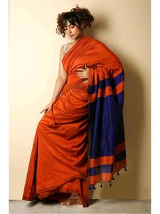 dual colour soft cotton saree