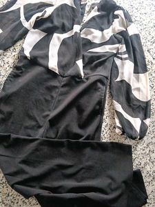 Chic Black &amp; White Jumpsuit