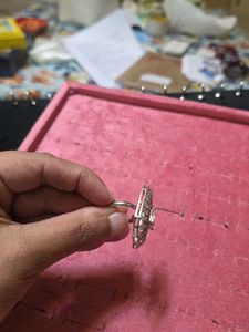 White Zircon Adjustable Ring