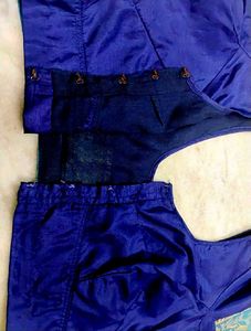 Blue color Pure Crape Silk Blouse