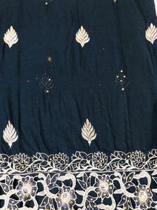 Black Embroidered Kurta ( Women )