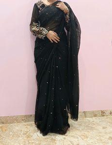 Black Party Wear Saree