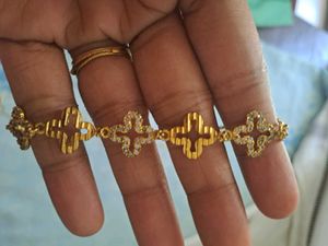 Combo Of Goldplated Anklet N Bracelet
