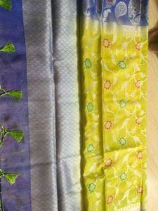 Elegant Blue &amp; green saree