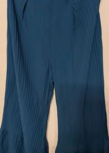 Teal Pleated Palazzo Pants
