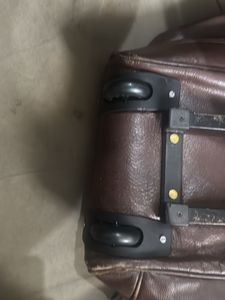 Leather Rolling Suitcase