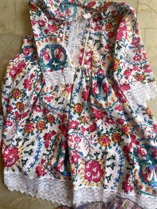 A Line Floral Kurti