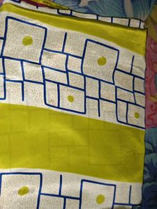 Leman Yellow With Mazanta Crape Saree For Sa
