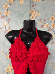Red Floral Swimsuit