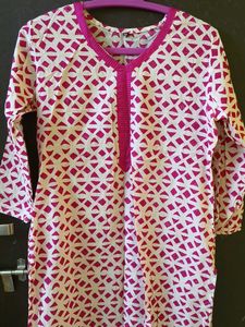 Stylish Pink & White Kurta