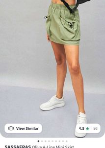 Olive Parachute Skirt