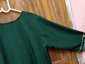 1-TimeUsed New Elegant Green Kurta Without Tag